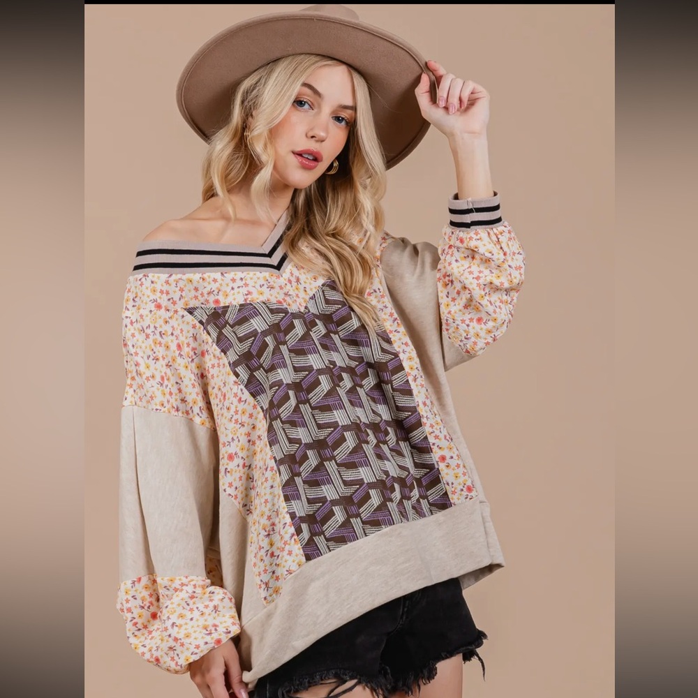 Soft Knit V-Neck Long Sleeve Top